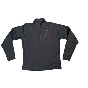 The North Face men's gray 1/4 zip fleece sweater Medium